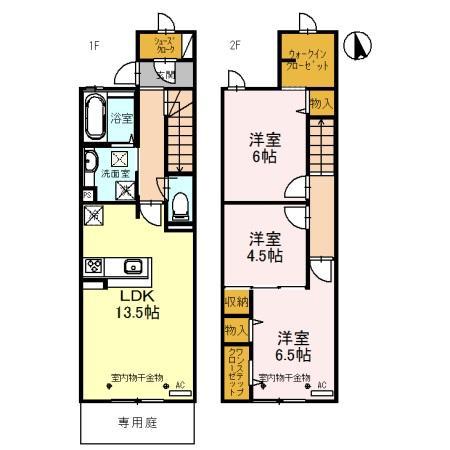 COCO泉(3LDK/2階)の間取り写真