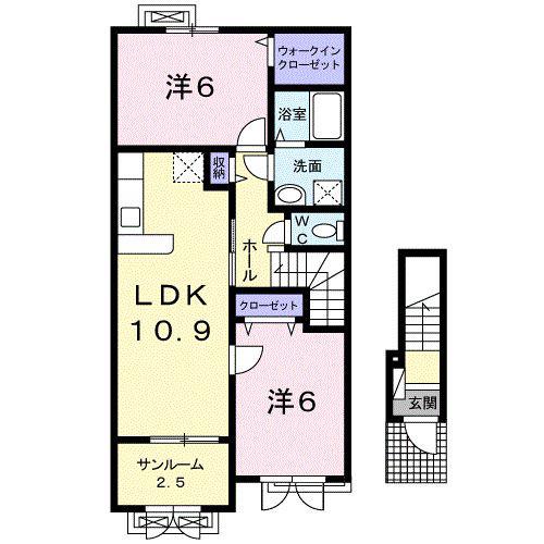 コウリッチ(2LDK/2階)の間取り写真