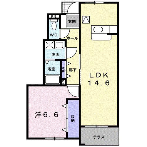 サンパティーク・メゾン(1LDK/1階)の間取り写真