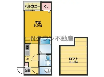 YSSTAGE吹上(1K/2階)の間取り写真