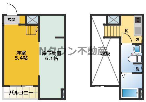 LIBRE大曽根(1SK/1階)の間取り写真
