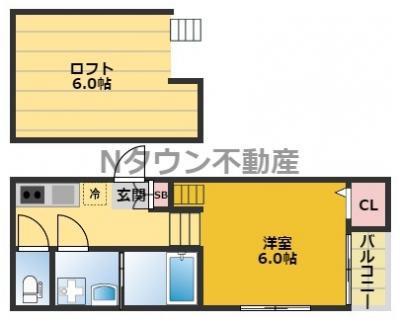 ライカート新栄(1K/1階)の間取り写真