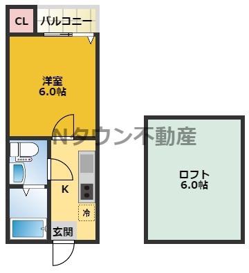 LA MAISOM YS本陣(1K/2階)の間取り写真