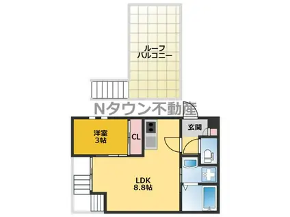 GRANDTIC LIBRA 浅間町(1LDK/2階)の間取り写真