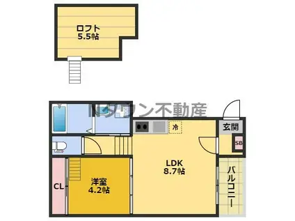 THE NAGOYA RESIDENCE(1LDK/2階)の間取り写真