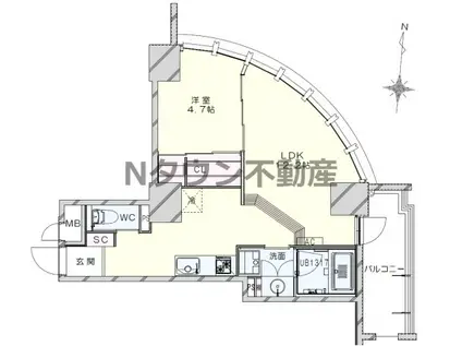 レジデンスT・L新栄(1LDK/7階)の間取り写真