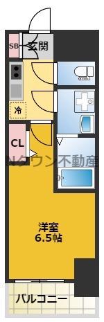 SーRESIDENCE今池駅前(1K/6階)の間取り写真