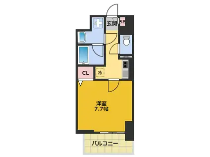 レジデンス ユウキ(1K/5階)の間取り写真