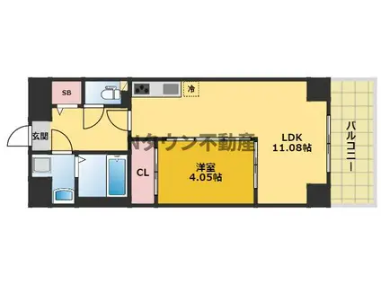 S-FORT古出来FIORE(1LDK/12階)の間取り写真