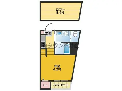 カトルセゾン彩(1SK/1階)の間取り写真