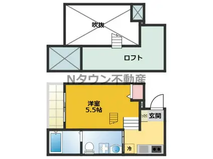 Kレジデンス名駅 (ワンルーム/1階)の間取り写真