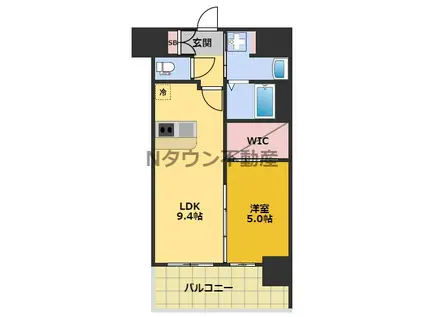 プレサンス太閤通ファシール(1LDK/11階)の間取り写真
