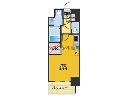 プレサンス名古屋菊井セルカ(1K/9階)の間取り写真