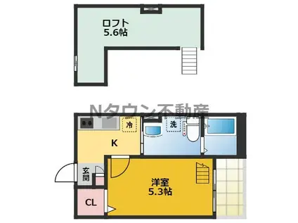 プレミア中村公園 (1K/2階)の間取り写真