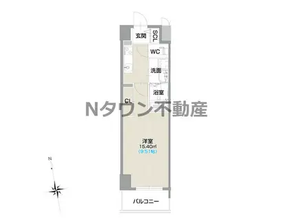 フォルティス今池(1K/2階)の間取り写真