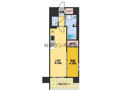 プレサンスレイズ 泉 高岳駅前(1LDK/4階)の間取り写真
