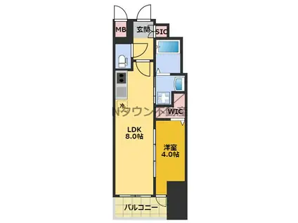 エステムコート名古屋葵(1LDK/5階)の間取り写真