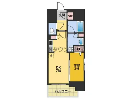 プレサンス レイズ 千種今池(1DK/4階)の間取り写真