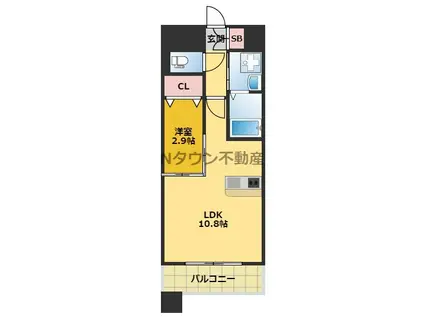 ポルタニグラ千種(1LDK/7階)の間取り写真