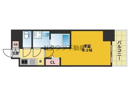 エスリード新栄マルス(1K/5階)の間取り写真