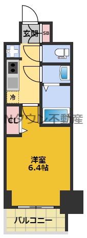 プレサンス広小路通今池(1K/2階)の間取り写真