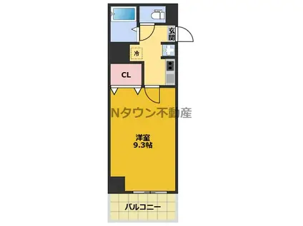 マザック新栄(1K/9階)の間取り写真