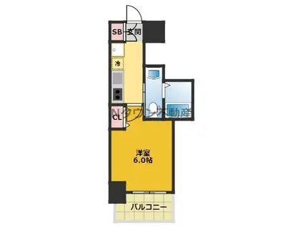 エステムコート名古屋千種グレイス(1K/12階)の間取り写真