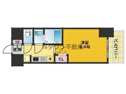 エステムコート名古屋グロース(1K/9階)の間取り写真