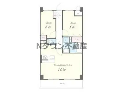 LE・CIEL徳川(2LDK/3階)の間取り写真