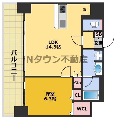 FIRST RESIDENCE SAKAE(1LDK/11階)の間取り写真