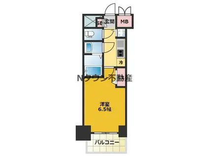 プレサンス丸の内レジデンスⅢ(1K/6階)の間取り写真