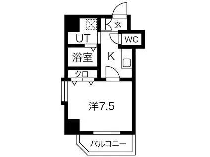 プレシャス名駅(1K/3階)の間取り写真