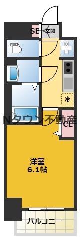 メイクスデザイン名駅南(1K/8階)の間取り写真