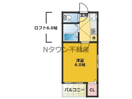P.A.F.I.A.C郷前(1K/2階)の間取り写真