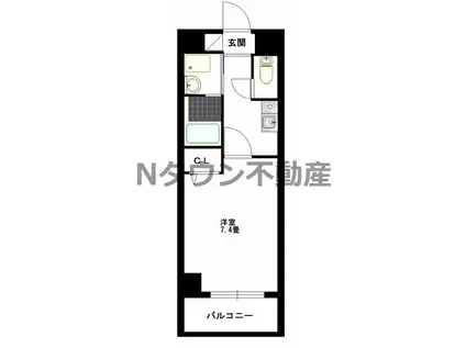 CRECER新栄(1K/5階)の間取り写真