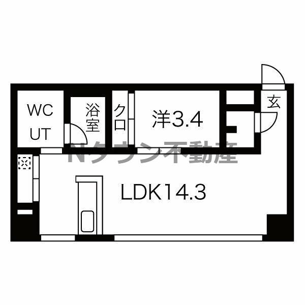 コレクション名駅Ⅲ(1LDK/6階)の間取り写真