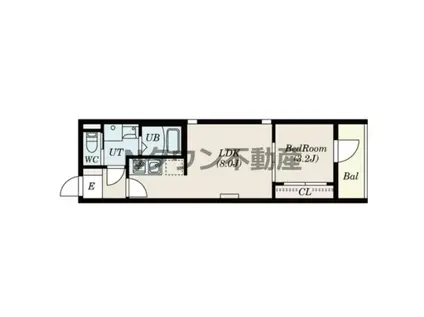 PATINA岩塚(1LDK/1階)の間取り写真