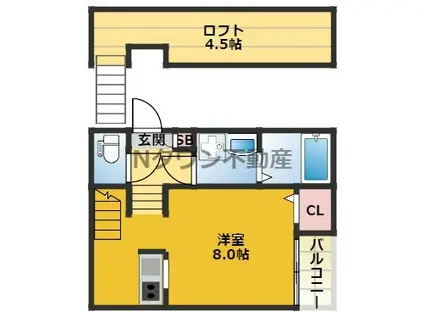 ANNEX COCO(1K/2階)の間取り写真