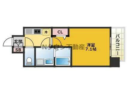 プレサンス名古屋STATIONキュオル(1K/10階)の間取り写真