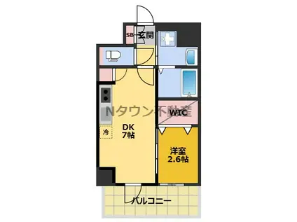 エステムコート名古屋上前津(1DK/2階)の間取り写真