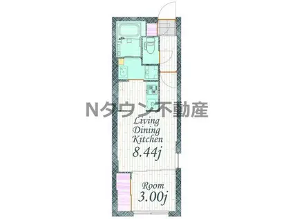 QUADOR吹上VERT(1LDK/3階)の間取り写真