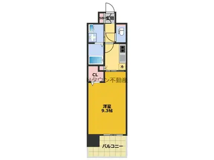 パンシオン千種(1K/5階)の間取り写真