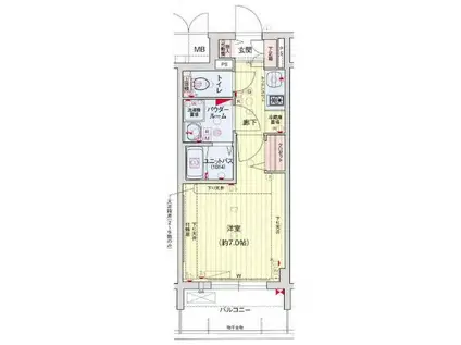 プレサンス丸の内レジデンスⅡ(1K/5階)の間取り写真