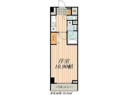 ロイヤルカーサ千種(1K/2階)の間取り写真