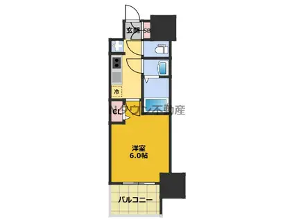 メイクスアート新栄Ⅲ(1K/13階)の間取り写真