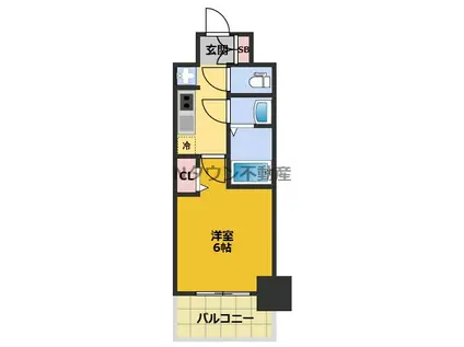 メイクスアート新栄Ⅲ(1K/6階)の間取り写真