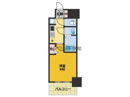 メイクスアート新栄Ⅲ(1K/5階)の間取り写真