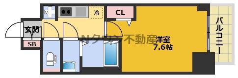 SHOKEN RESIDENCE名古屋(1K/12階)の間取り写真