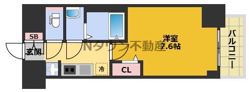 SHOKEN RESIDENCE名古屋(1K/5階)の間取り写真