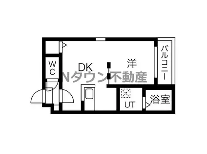 FELICEⅥ(1DK/2階)の間取り写真